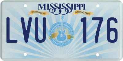 MS license plate LVU176