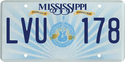 MS license plate LVU178