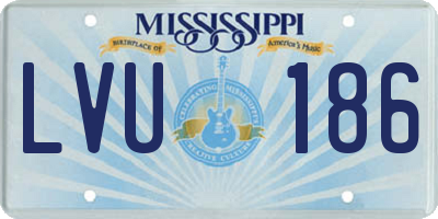MS license plate LVU186