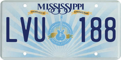 MS license plate LVU188