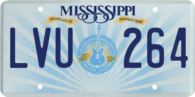 MS license plate LVU264