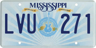 MS license plate LVU271