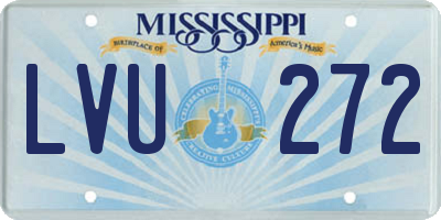 MS license plate LVU272