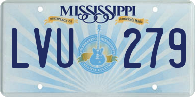 MS license plate LVU279