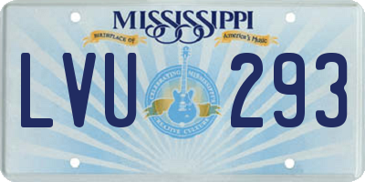 MS license plate LVU293