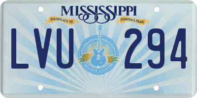 MS license plate LVU294
