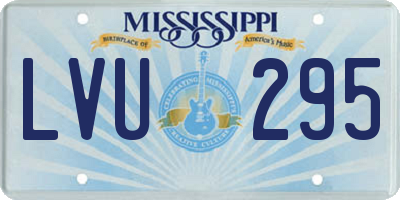 MS license plate LVU295