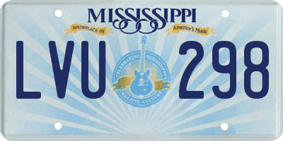 MS license plate LVU298