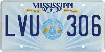 MS license plate LVU306