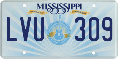 MS license plate LVU309