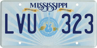 MS license plate LVU323