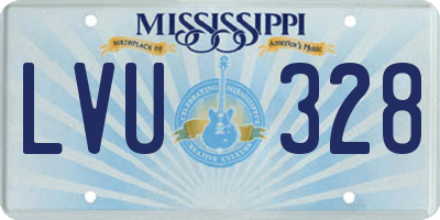 MS license plate LVU328