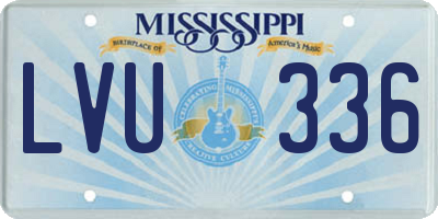 MS license plate LVU336