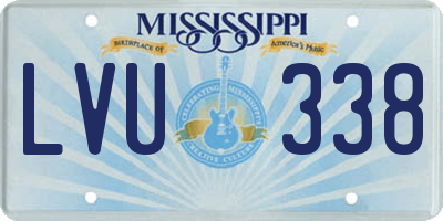 MS license plate LVU338
