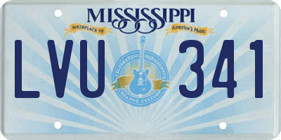 MS license plate LVU341