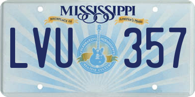 MS license plate LVU357