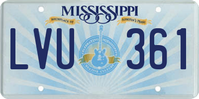 MS license plate LVU361