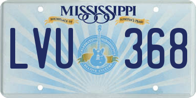 MS license plate LVU368