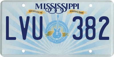 MS license plate LVU382