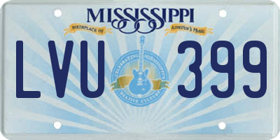 MS license plate LVU399