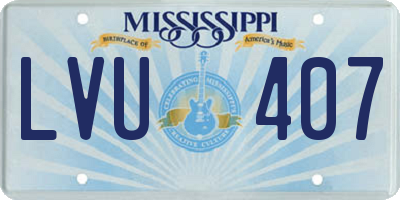 MS license plate LVU407