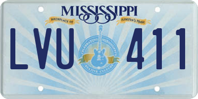 MS license plate LVU411