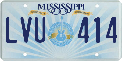 MS license plate LVU414