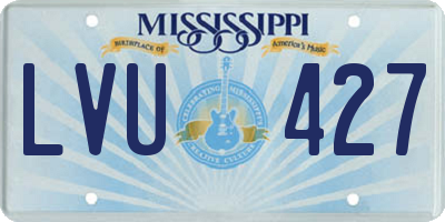 MS license plate LVU427