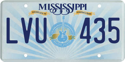 MS license plate LVU435