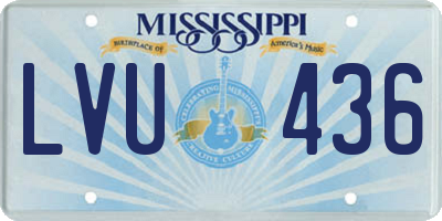 MS license plate LVU436