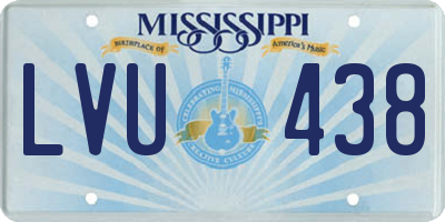 MS license plate LVU438