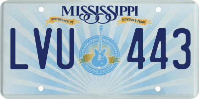 MS license plate LVU443