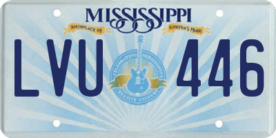 MS license plate LVU446