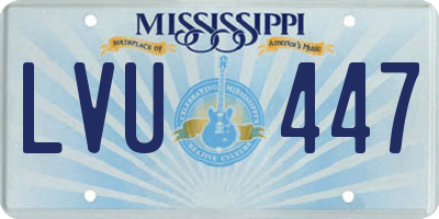 MS license plate LVU447