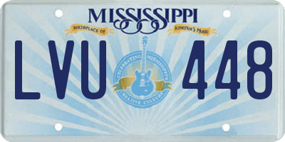 MS license plate LVU448