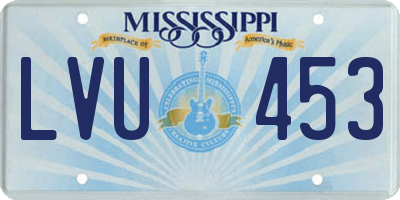MS license plate LVU453