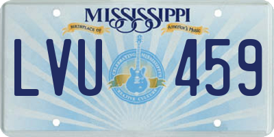 MS license plate LVU459