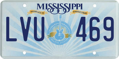 MS license plate LVU469
