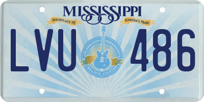 MS license plate LVU486