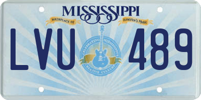 MS license plate LVU489