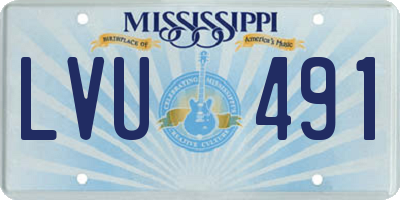 MS license plate LVU491