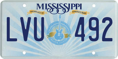 MS license plate LVU492