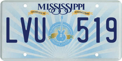 MS license plate LVU519