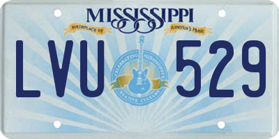 MS license plate LVU529