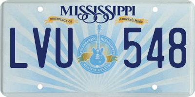 MS license plate LVU548