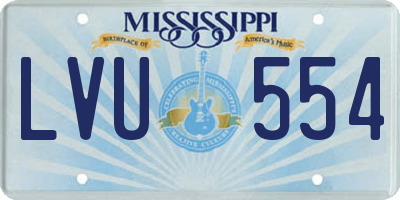 MS license plate LVU554