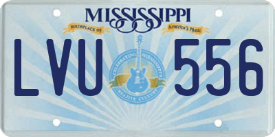 MS license plate LVU556