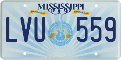 MS license plate LVU559