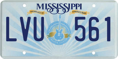 MS license plate LVU561