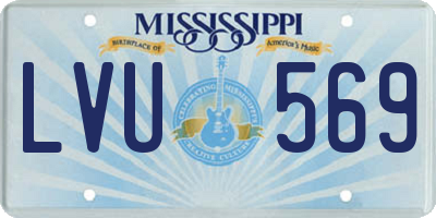 MS license plate LVU569